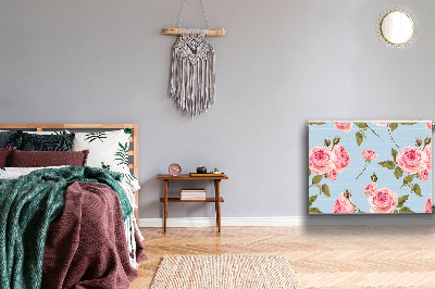 Magnetic radiator mat Roses with leaves