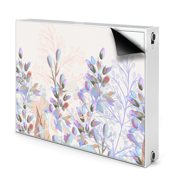 Decorative radiator mat Pastel leaves