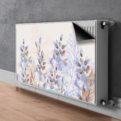 Decorative radiator mat Pastel leaves