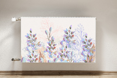 Decorative radiator mat Pastel leaves