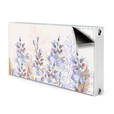 Decorative radiator mat Pastel leaves