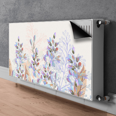 Decorative radiator mat Pastel leaves