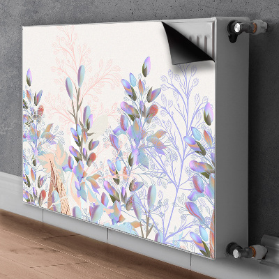 Decorative radiator mat Pastel leaves