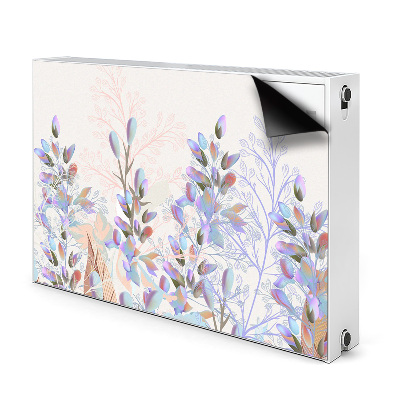 Decorative radiator mat Pastel leaves