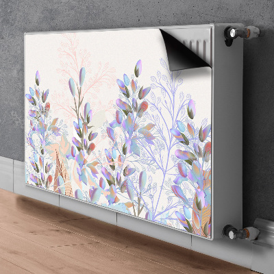 Decorative radiator mat Pastel leaves