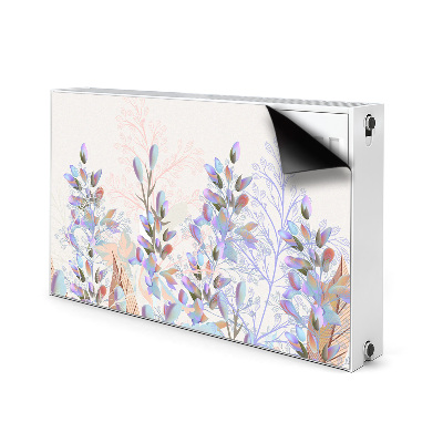 Decorative radiator mat Pastel leaves