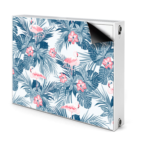 Decorative radiator cover Tropical birds