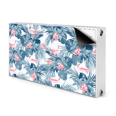 Decorative radiator cover Tropical birds