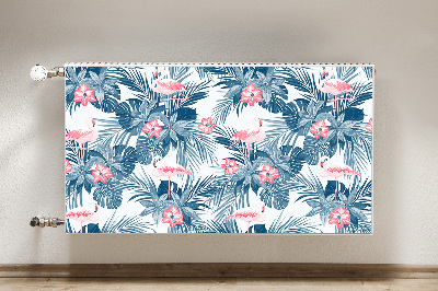 Decorative radiator cover Tropical birds