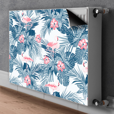 Decorative radiator cover Tropical birds