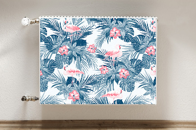 Decorative radiator cover Tropical birds