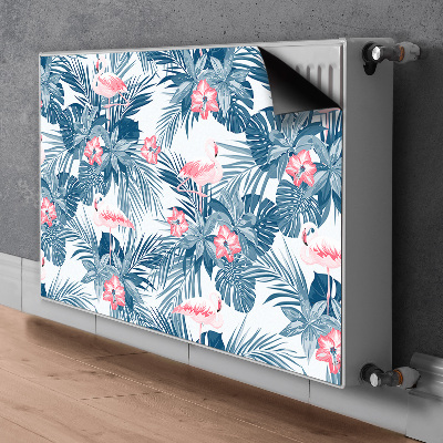 Decorative radiator cover Tropical birds