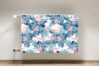 Decorative radiator cover Tropical birds