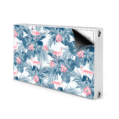 Decorative radiator cover Tropical birds