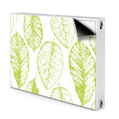 Magnetic radiator mat Green leaves