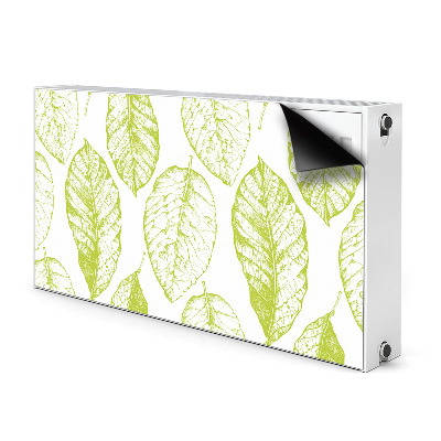 Magnetic radiator mat Green leaves