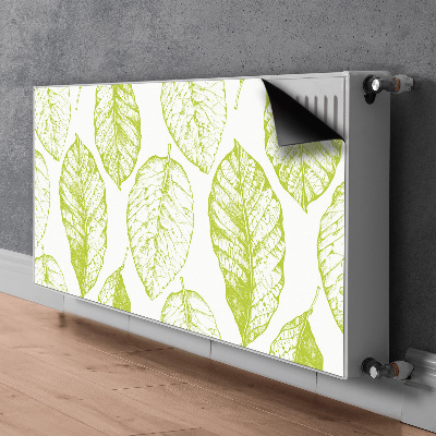 Magnetic radiator mat Green leaves