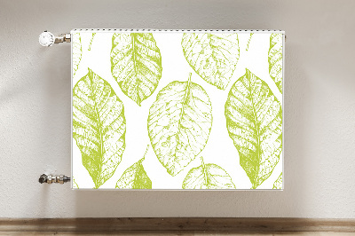 Magnetic radiator mat Green leaves