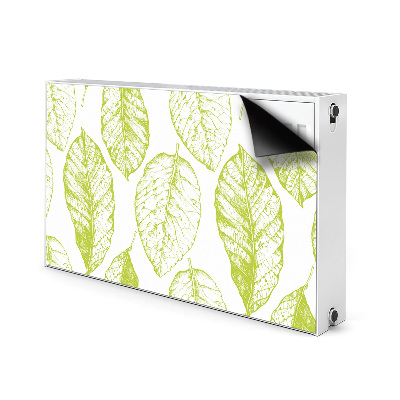 Magnetic radiator mat Green leaves