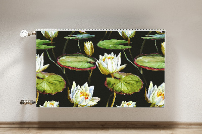 Printed radiator mat Lotos flowers