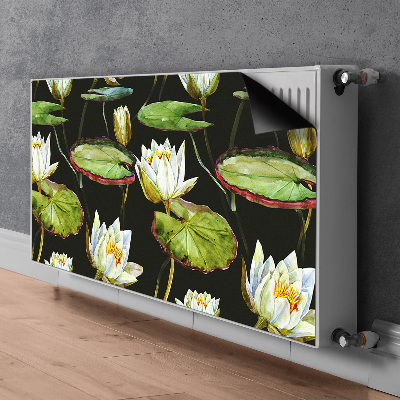 Printed radiator mat Lotos flowers