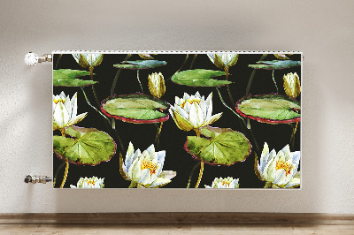 Printed radiator mat Lotos flowers