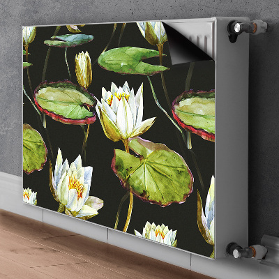 Printed radiator mat Lotos flowers