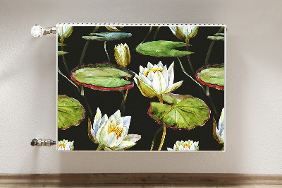 Printed radiator mat Lotos flowers