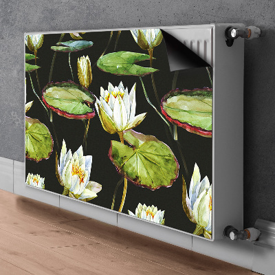 Printed radiator mat Lotos flowers