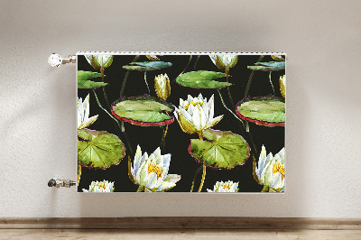 Printed radiator mat Lotos flowers