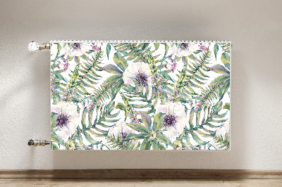 Radiator cover White flowers