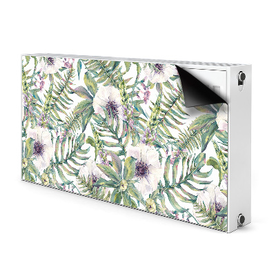 Radiator cover White flowers