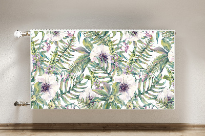 Radiator cover White flowers