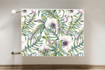 Radiator cover White flowers