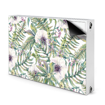 Radiator cover White flowers