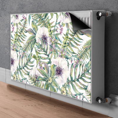 Radiator cover White flowers