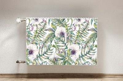 Radiator cover White flowers