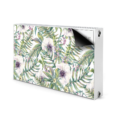 Radiator cover White flowers