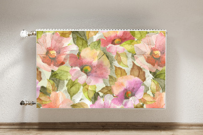 Magnetic radiator cover Painted flowers