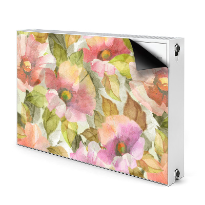 Magnetic radiator cover Painted flowers