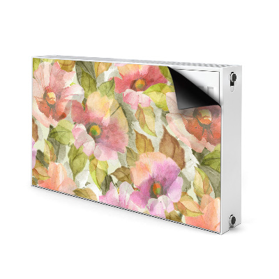 Magnetic radiator cover Painted flowers