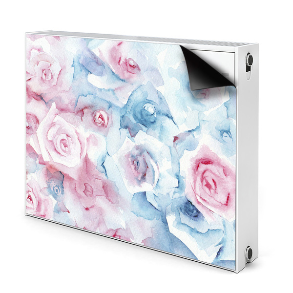 Decorative radiator mat Pastel flowers