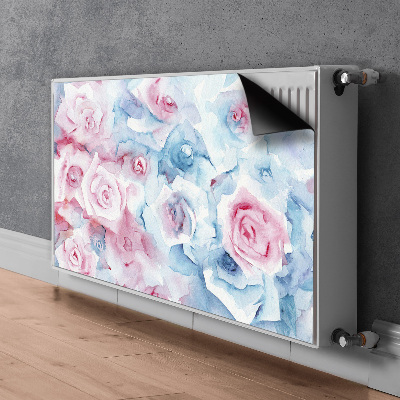 Decorative radiator mat Pastel flowers