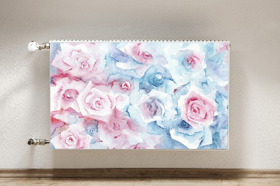 Decorative radiator mat Pastel flowers