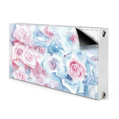 Decorative radiator mat Pastel flowers