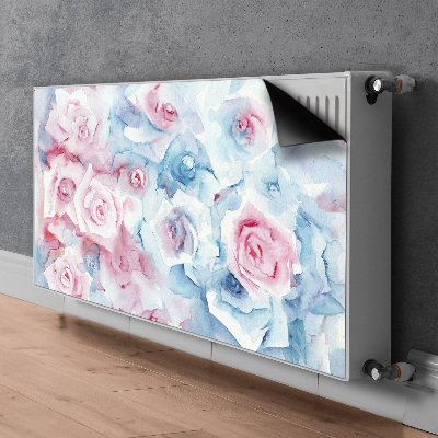 Decorative radiator mat Pastel flowers