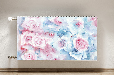 Decorative radiator mat Pastel flowers