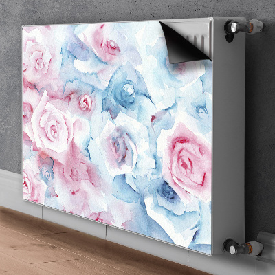 Decorative radiator mat Pastel flowers