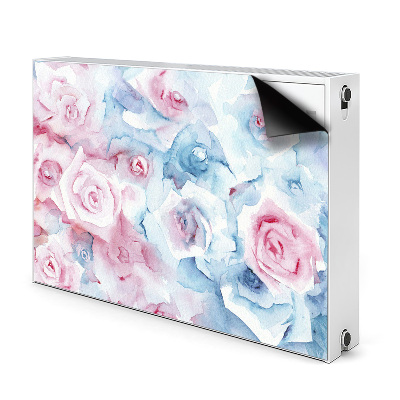 Decorative radiator mat Pastel flowers