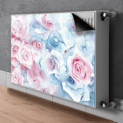 Decorative radiator mat Pastel flowers